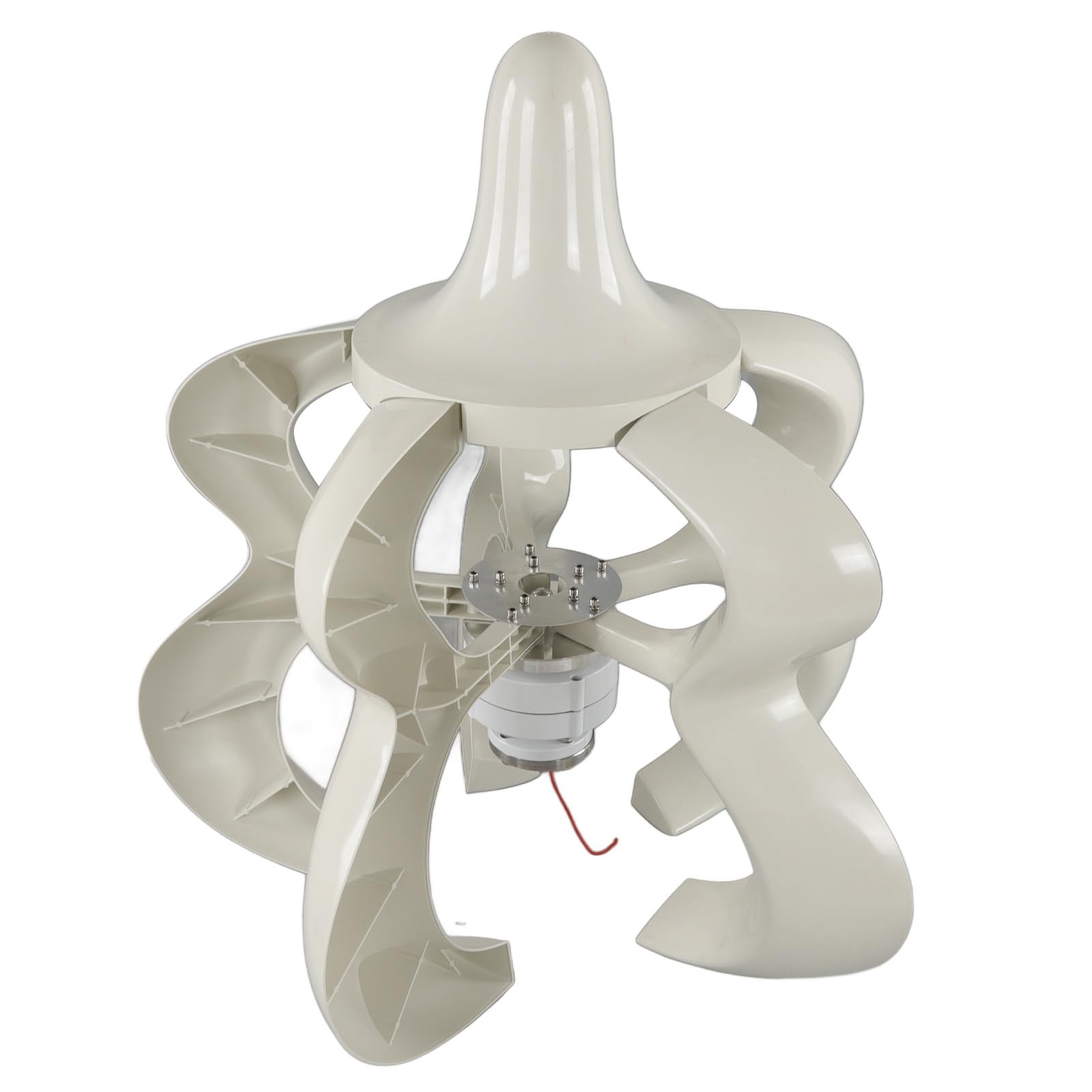 Ejoyous Kit de Generador de Turbina Eólica de 12 V 24 V Generador de Turbina Eólica Vertical con 5 Palas Alternador de Imán Permanente Trifásico Controlador IP67 para Monitoreo Marino en el Hogar