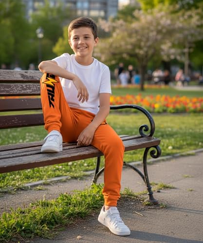 Image of KYDA KIDS 100% Cotton Track Pants for Boys | Premium Printed Soft Single Jersey Fabric | Elastic Waist Loose Fit Summer Full Length with Rib Hem (Pack of 2)