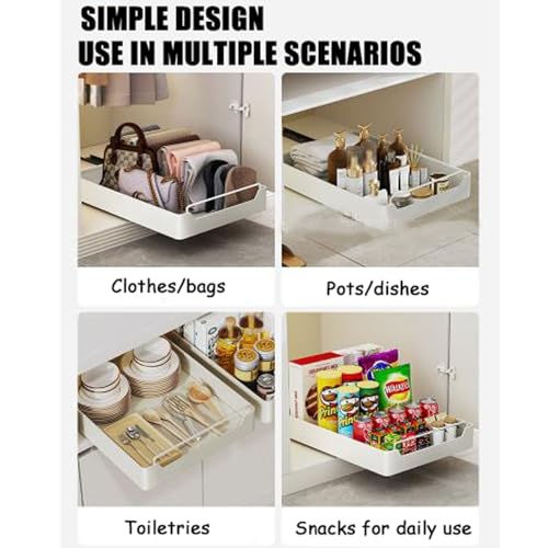 Cajón extraíble de cocina telescópico y extensible en color blanco 5