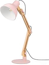 tomons Lampada da Lettura Design Legno Classico, Lampada da Tavolo, Lampada da Scrivania, Regolabile, Eye-friendly, Lampada da Lavoro, Lampada da Ufficio, Lampada da Comodino, Rosa