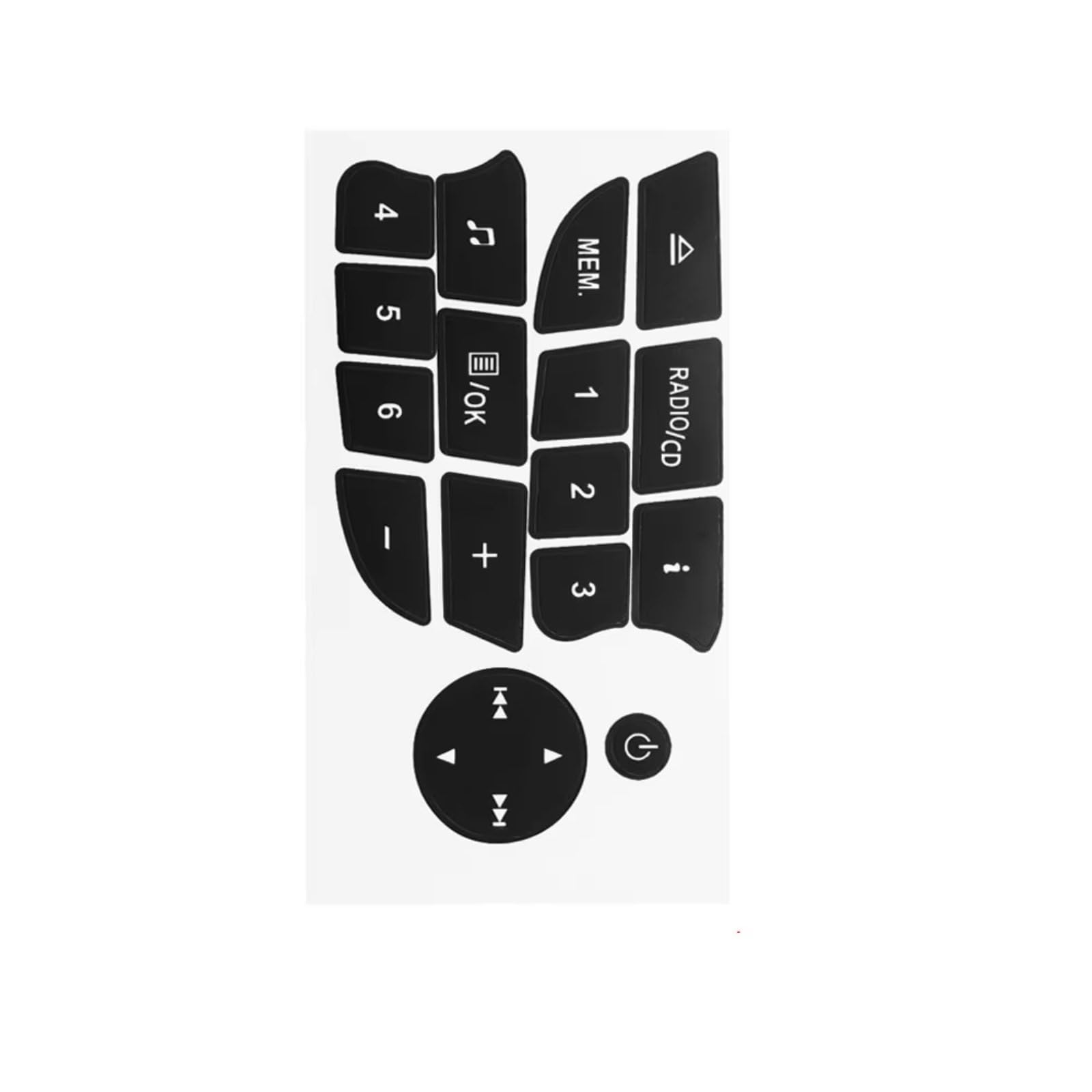 Car Button Stick Compatible with Megan for Clio 2009 2010 2011 Car Accessory Auto Car Button Repair Stickers CD Radio Audio Buttons Repair Decal Sticker