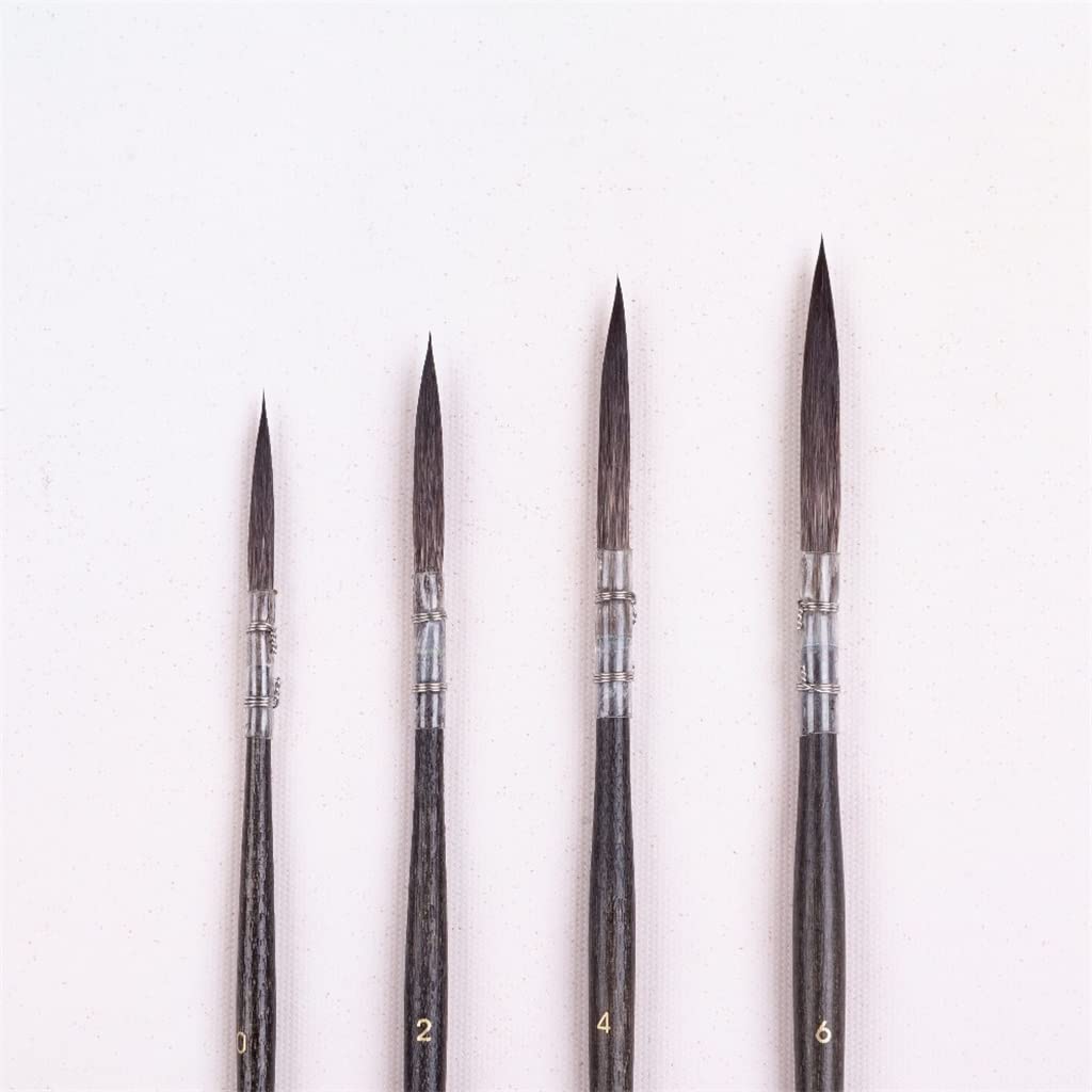 Natual Wood Rod 4 PC Akwarela Qquarelle Gwasz Do Włosów Artykuły Piśmiennicze Narzędzia Pędzel Malarski decorate