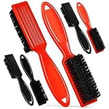 DECORNIJIA 6 Stück Teiliges Reinigungspinsel Haarschneider mit Nylonborsten Multifunktionale Bart Haarschneidebürsten Komfortable Griffe für Friseure und Heimgebrauch