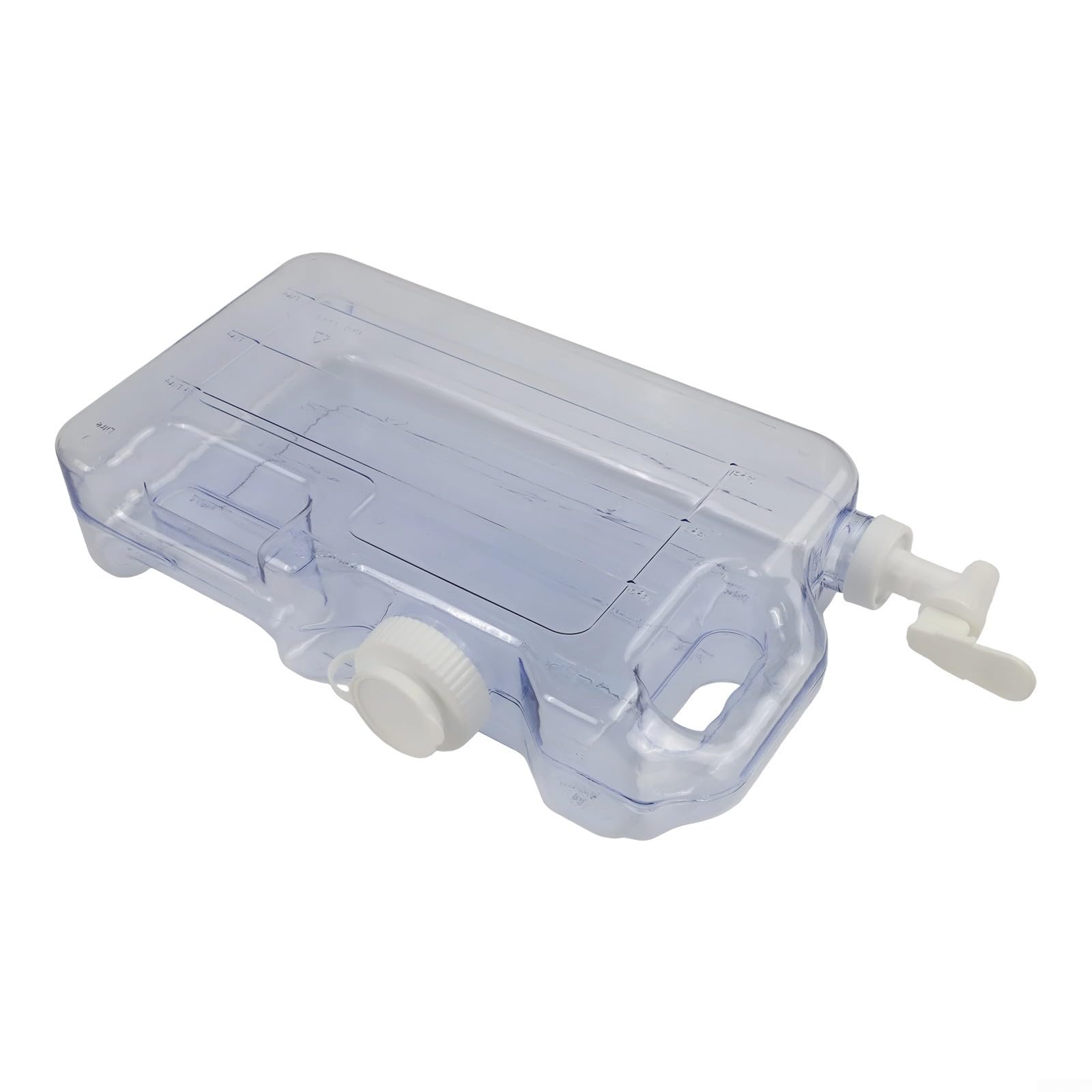 Dispensador de agua potable de plástico, 3-7,5 L, reutilizable con grifo para frigorífico, azul transparente (4L)