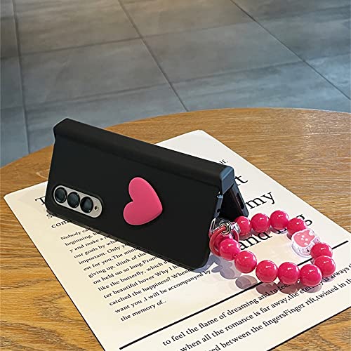 Coque Samsung Galaxy Z Fold 4 romantique à cœur 3D pour le quotidien