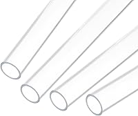 Vista 7 de MECCANIXITY Tubo Redondo Rígido Transparente de Acrílico 6mm (1/4") ID 8mm (5/16") OD 356mm para Lámparas y Linternas, Sistema de Refrigeración por