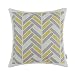 CaliTime Cushion Cover Throw Pillow Shell Stripes Chevron Zigzag Geometric 18 X 18 Inches Grey Yellow