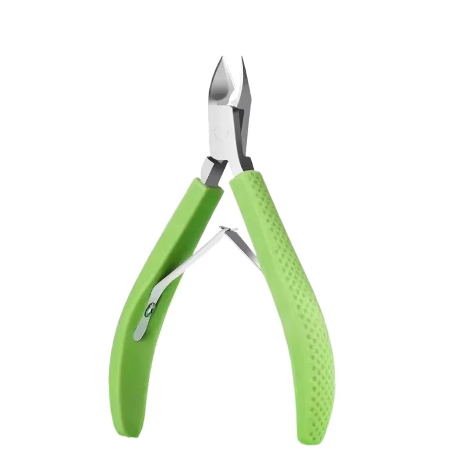 Wwyyzayc Green Cuticle Nippers Nail Manicure Cuticle Scissors Clippers Trimmer Dead Skin Remover Stainless Steel Cutters Tool(Green)