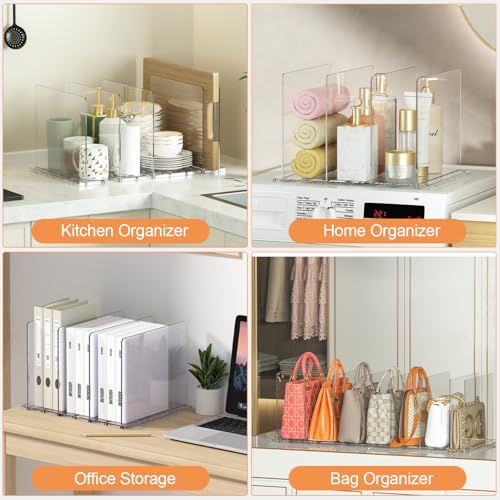 Zaxiva 10er Set Handtaschen Organisator, Verstellbare Handtaschen Aufbewahrung mit Stecksystem, Schrank Organisator für Kleiderschrank, Taschen Aufbewahrung, ideal für Schlafzimmer und Küche