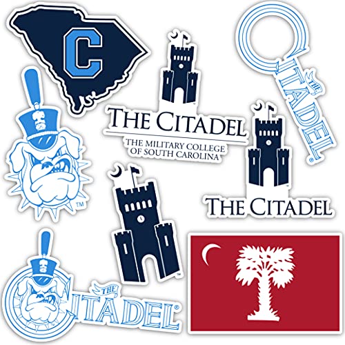 Desert Cactus The Citadel Military College of South Carolina Bulldogs Sticker Vinyl Decals Laptop Water Bottle Car Scrapbook Sheet T2 (Type 2)