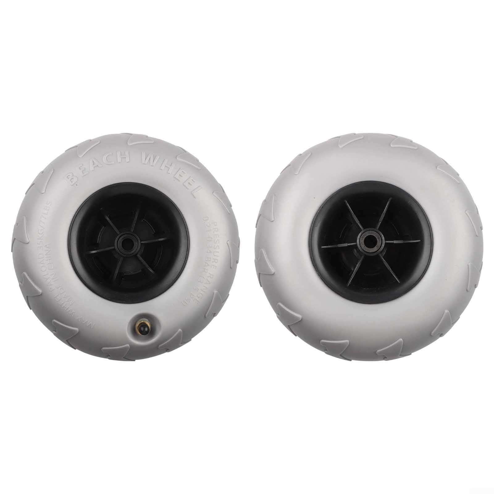 2 ruedas de globo de playa de 205 mm de diámetro, 115 mm de ancho, neumáticos de arena de PVC para kayak, Dolly, canoa, carro, reemplazo, ideal para acampar en la playa y terreno de césped