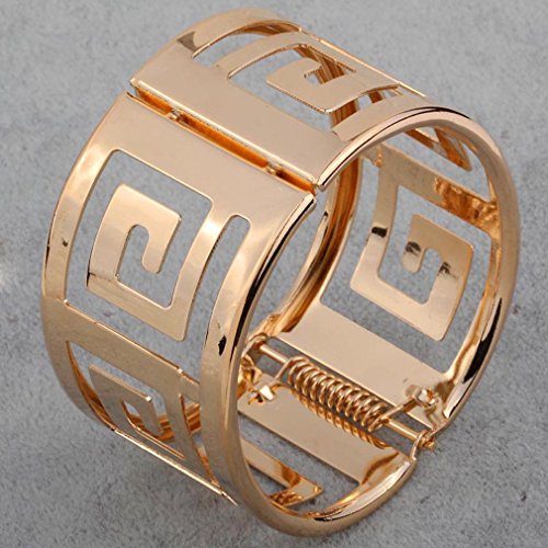 YAZILIND Special Hollow Cuff Bangle Bracelet Wide 1.2in Punk Style3