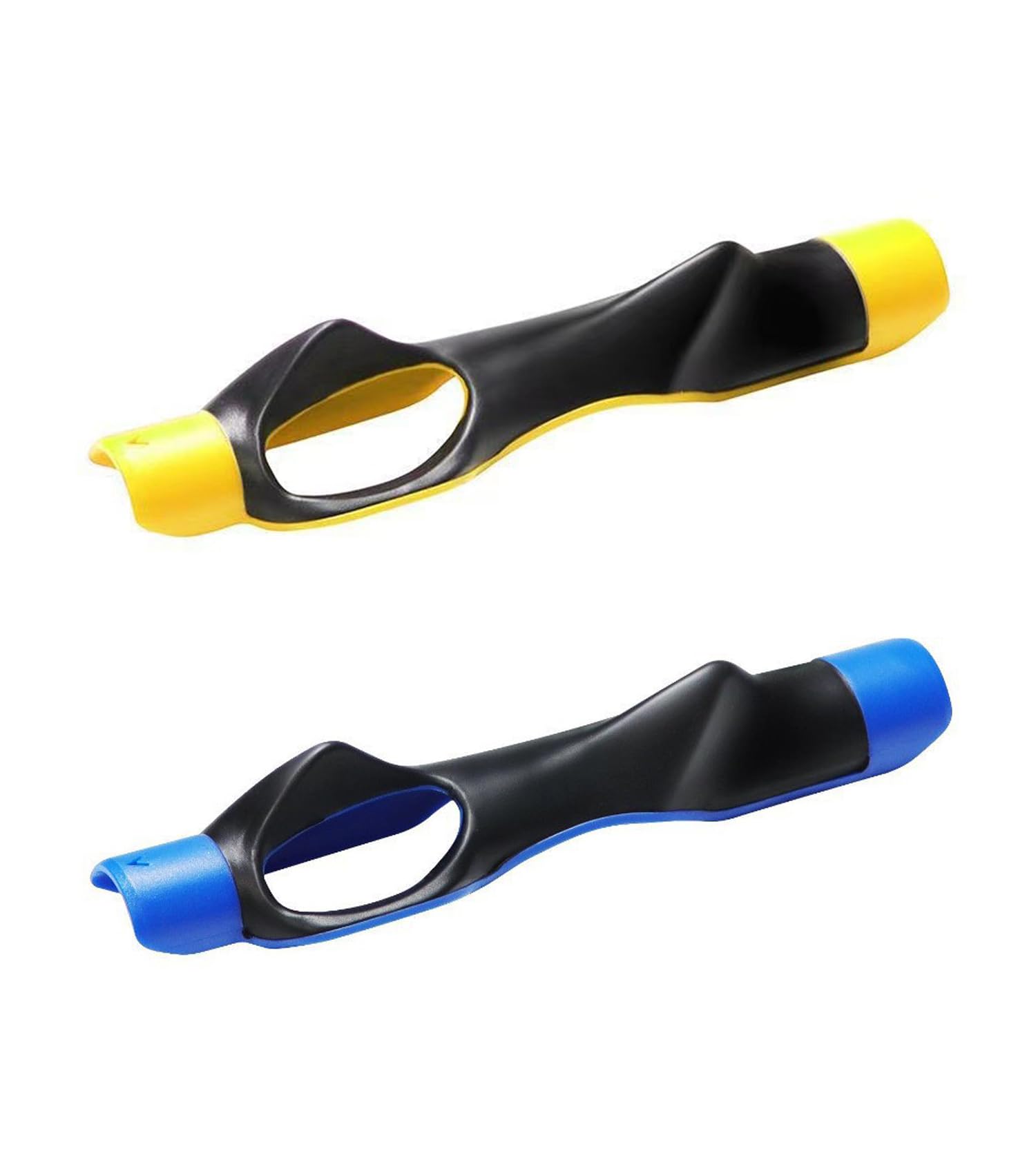 FVVWVV 2 Pcs Golf Grip Trainer, Lightweight Golf Training Aid to Help Train Correct Hand Position, Right Hand Golf Swing Trainer, Yellow/Blue