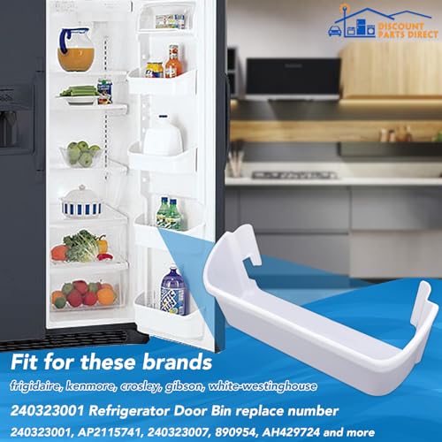 image for Discount Parts Direct 240323001 Refrigerator Door Bin Side Shelf Repla
