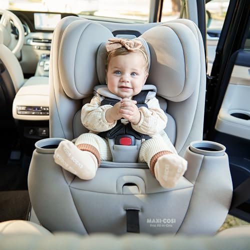 Maxi-Cosi Pria All-in-One Convertible Car Seat, Infant to Toddler Car Seat, Easy-Install Harness, Machine-Washable Cover, 5-100 lbs, Sea Shadow — view 8