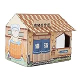 Maison de Chat en Carton avec griffoir Maison de Chat et griffoir pour Chatons, Brun