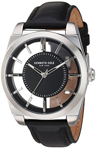 Visualizzazione: aghi Orologio da uomo Kenneth Cole modello Transparency Canon di Fucile e Nero - 10027837, Cinghia