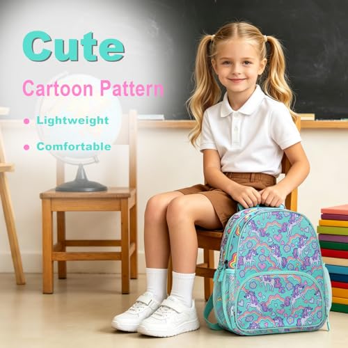 Image of Toddler Backpack for Girls 4-6, Preschool Kids Travel Daycare Bag,Kindergarten Unicorn Backpack