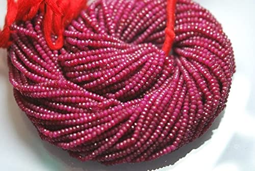 Fil de rubis rose naturel 3mm pour assembler vos bracelets d'été et bijoux de vacances personnalisés