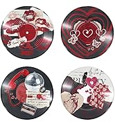 Putuo Decor Retro Downtown Girl Aesthetic Record Decor Pack 4, Vintage Coquette Wall Art, Psyched...