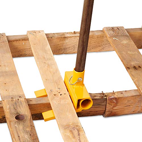 Pallet Buster | Deck Wrecker - Head Only - Best Wrecking Bar For Breaking Pallets - Steel Head - 2 Secure Locking Pins - Yellow - Molomax #TOP7