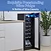Garvee Mini Wine Fridge 14 Bottle, Wine Cooler Temperature Adjustment Range 40~61°F, Wine Fridge Small with Triple Pane Clear Glass Door, Wine Coolers for Home.