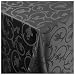 Produktbild Tischdecke Damast Stoff Barock Tulpen Tischtuch Bügelarm eckig 130x190 cm in Schwarz mit umgenähtem Rand Premium Qualität