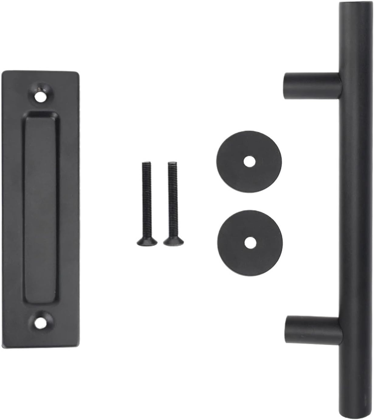 Door Handle Fit for Cabinet Cupboard Pull Flush Recessed Wood Door Handle Sliding Barn Door Handle Furniture Hardware Set 35-45MM Interior Door Door Lock