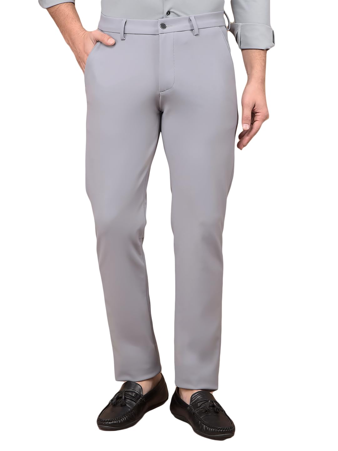 crimsoune club Men's Grey Knitted Trousers-picture-36