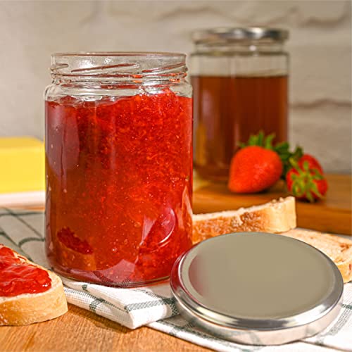 Miniatura 7 de Praknu 12 Tarros De Cristal Para Conservas De 500ml - Con Etiquetas Y Rotulador - Herméticos - Aptos Para Lavavajillas - Ideales Para Regalar