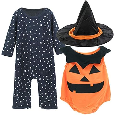 Mono Halloween Calabaza de Manga Larga con Chaleco para Bebé Niño Cover