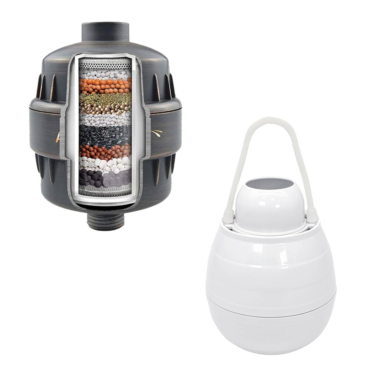 8 Bar Bath Water Filter + 15 Stage Shower Head Filter