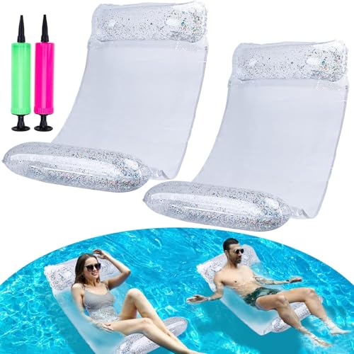 Hamac pour piscine CYFIE lot de 2 matelas gonflable contre la chaleur