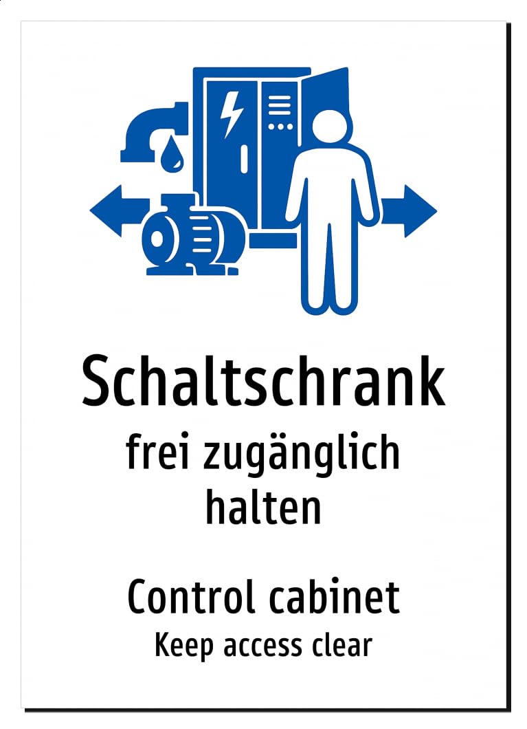 62584-DEEN-S-13 | Schaltschrank/Control cabinet Schild zweisprachig
