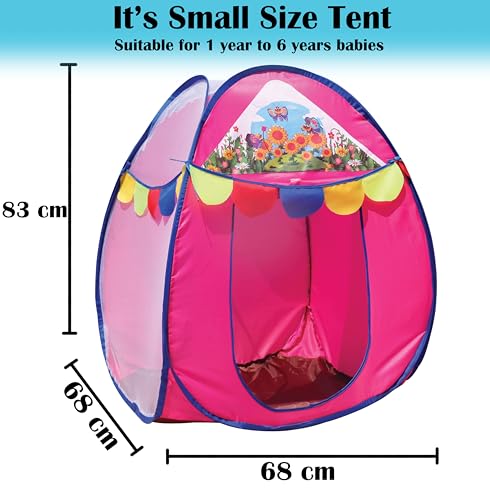 Image of Homecute Igloo Type Foldable Popup Small Size Kid's Toys Play Tent House for Indoor & Outdoor, Suitable for 1 Year to 6 Years (Small Size Pink)