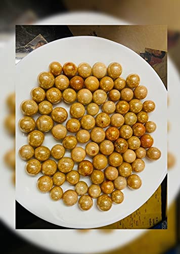 Image of Decorative Glass Marble Kanche Pebbles for Decoration & Kids Playing Kanche /goli Glass Marbles(Gold 950 Gram)