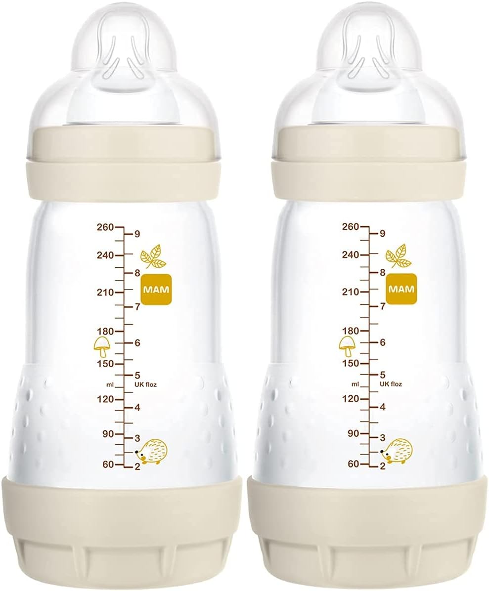 MAM Easy Start Anti-Colic Baby Bottles, Stone, 2 pack - Image 3