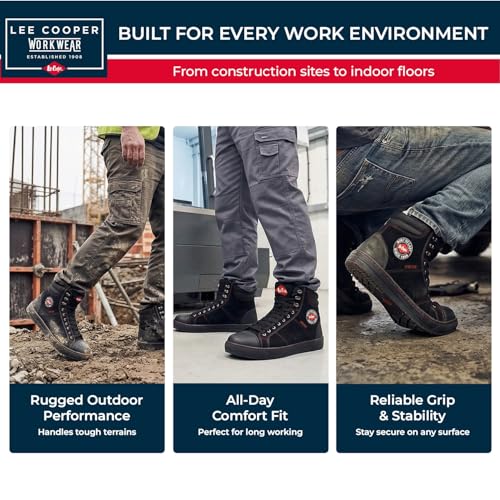 Chaussures de sécurité Lee Cooper mixtes et baskets de travail légères SB SRA respirantes