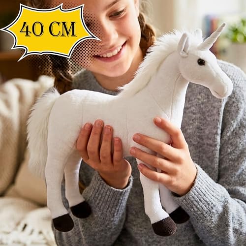 Image of Tickles Magical Unicorn Soft Stuffed Plush Animal Toy for Kids Boys & Girls Birthday Gift (Size: 40 cm, Color: White)
