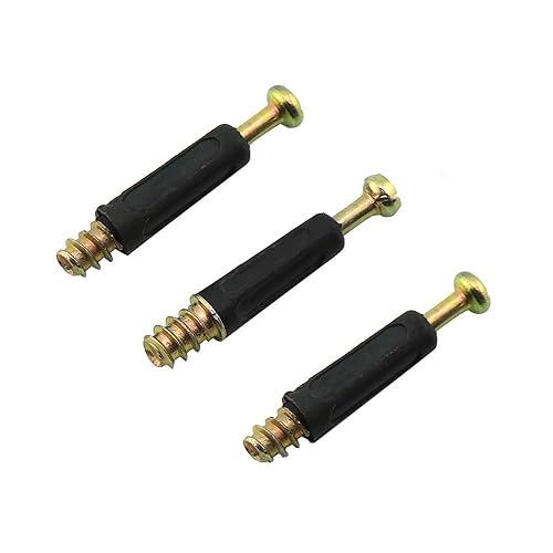 Miniatura 5 de Eyech 50 juegos de accesorios de bloqueo de leva de conexión para muebles con taco, tuercas de bloqueo de leva y tornillos de leva para armario y