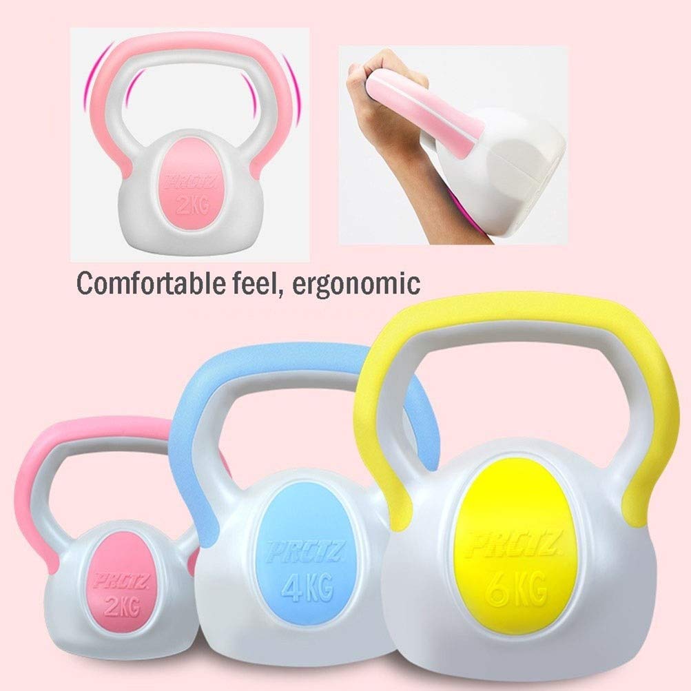 Kettlebells AGYH Fitness Pesas Rusas Dumbbells para Mujer, Equipo De Entrenamiento Cruzado De Yoga Pilates Swing Squat Cross, 2 Kg / 4 Kg / 6 Kg (Size : 2kg/4.4lb)