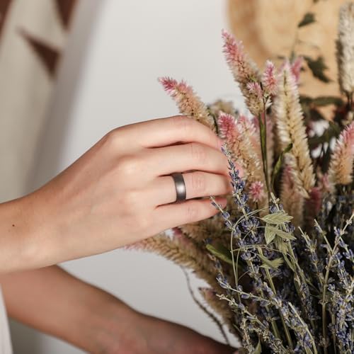 Image of Egnaro 4 /5 /8 Variety Multipack Ergonomic Breathable Bridal Rings Sets, 6mm Wide - 2mm Thick Rubber Wedding bands women, silicone Rings for her with Half Size
