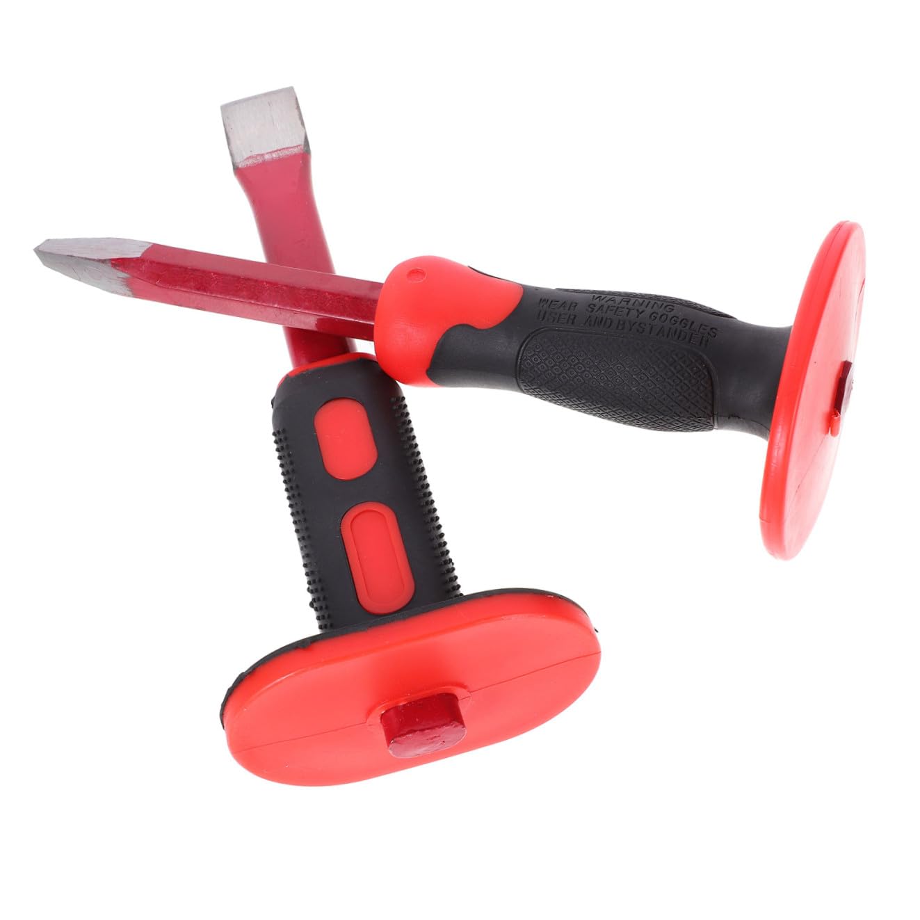 Ipetboom Set Scalpelli da Intaglio a Freddo in Acciaio al Cromo Vanadio 25 Cm Protezione Mano, Scalpelli per Calcestruzzo e Pietra, Utensili Manuali per Muratura e Lavorazioni Edili,