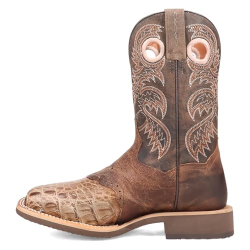 Dan Post Boots Mens Egan Embroidered Square Toe Pull On Dress Boots Mid Calf - Brown3