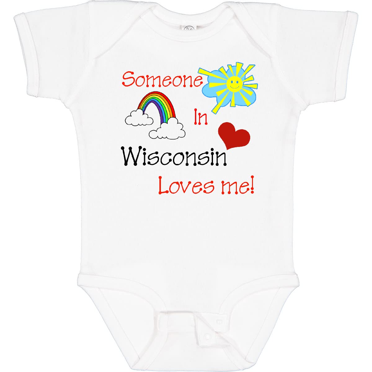 inktastic Someone in Wisconsin Loves Me Baby Bodysuit