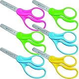 Westcott School Left & Right Handed Kids Scissors, 5-Inch, Blunt Tip, Colors May Vary (6-Count)
