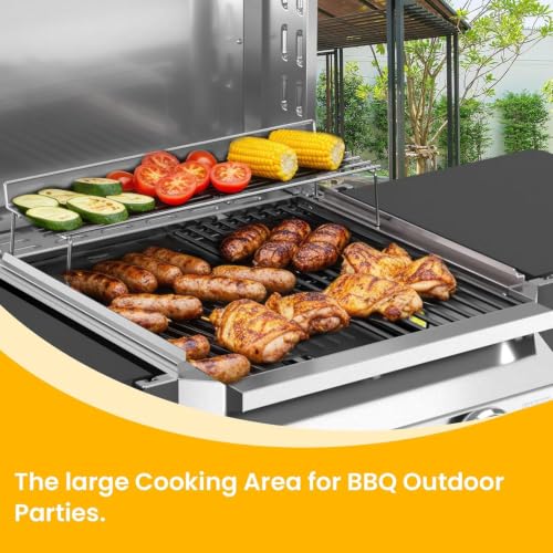 Image of COWSAR 2-Burner Propane BBQ Grill 16000 BTU Stainless Steel Gas Grill