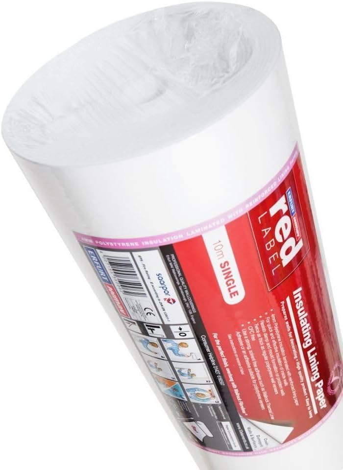 4 x Erurt Heatsaver Wall Underliner Wall Insulation Polystyrene Lining 4mm x 10M