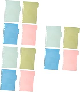 Tofficu 60 Conjuntos De Etiquetas De Plástico Inserir Índices De Fichário Abas De Fichário Divisórias De Abas Divisórias Inseríveis Divisórias De Fichário Com Bolsos Pp Notebook Categoria