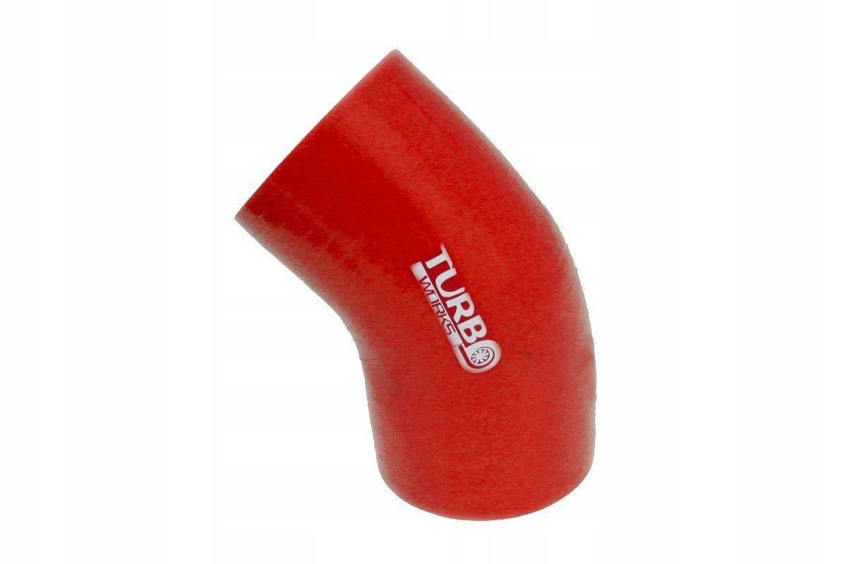 Codo de silicona de 45 grados, rojo, 80 mm, E-2499, manguera de silicona para radiador de rendimiento de desarrollo